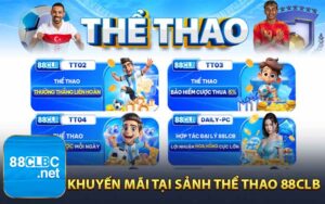 Khuyến Mãi Tại Sảnh Thể Thao 88clb